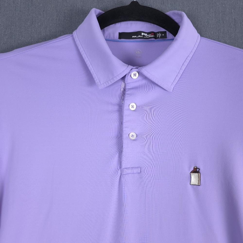 Ralph Lauren RLX Nevillewood Performance Golf Polo Mens Medium Purple Stretch
